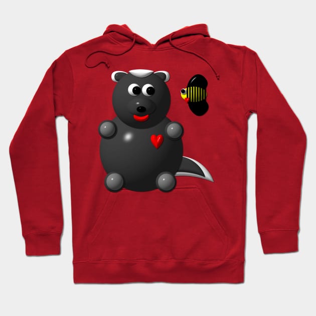 Cute Honey Badger with a Honey Bee Hoodie by CuteCrittersWithHeart